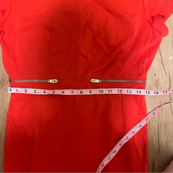 Ava and Aiden Red Work Dress size 8 zipper detailing - Picture 6 of 6